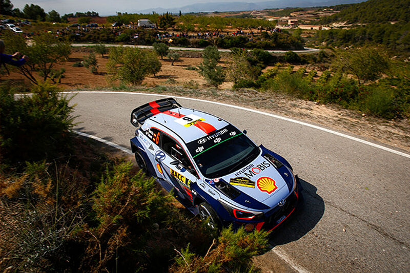 Hyundai Motorsport erlebt schwierige Rallye in Spanien