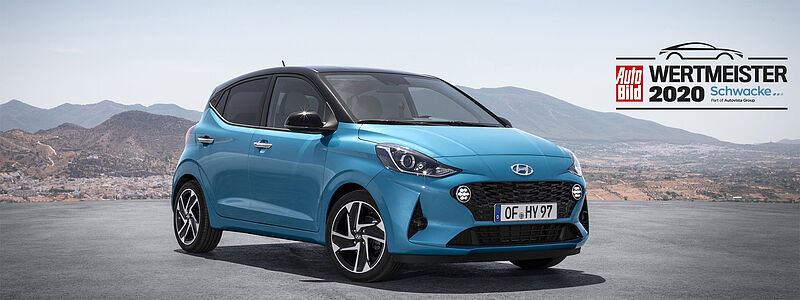 Neuer Hyundai i10 ist "Wertmeister 2020" von Auto Bild und Schwacke