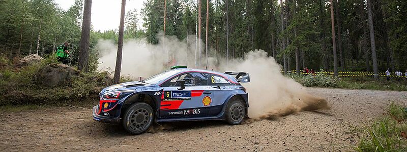 Drei Top-Ten-Ergebnisse für Hyundai bei Rallye Finnland