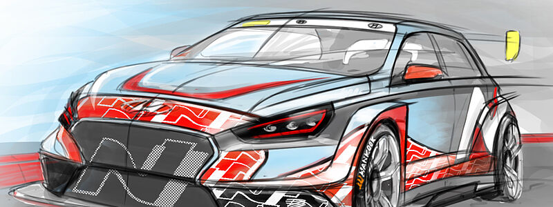Besonderes Design für Hyundai VIP-Fahrzeug in ADAC TCR Germany